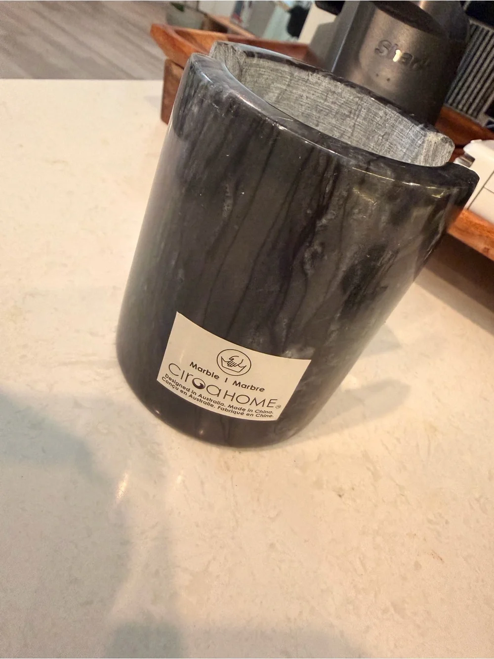 Black Marble Sponge Holder